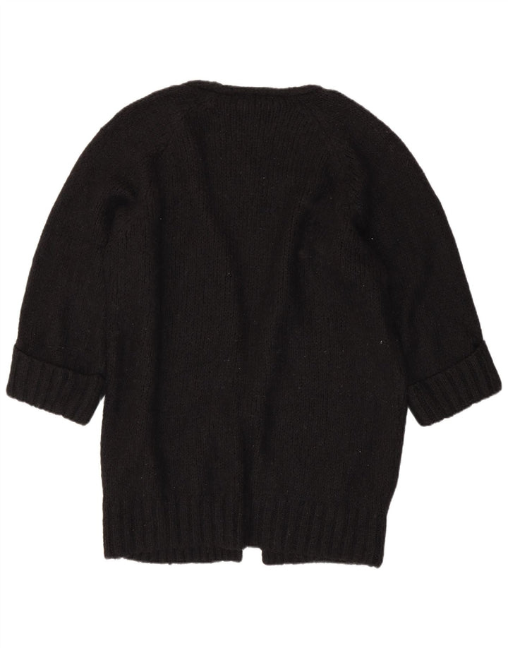 Damski sweter oversize o długim kroju i otwartym kardiganie ZARA UK 10 Small Black