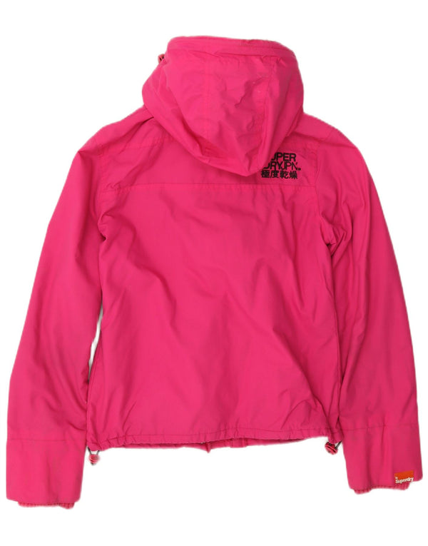 Damska kurtka wiatrówka z kapturem Superdry The Windcheater UK 10, mały róż
