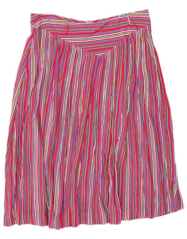 Vintage damska plisowana spódnica IT 46 Large W28 wielokolorowe prążki