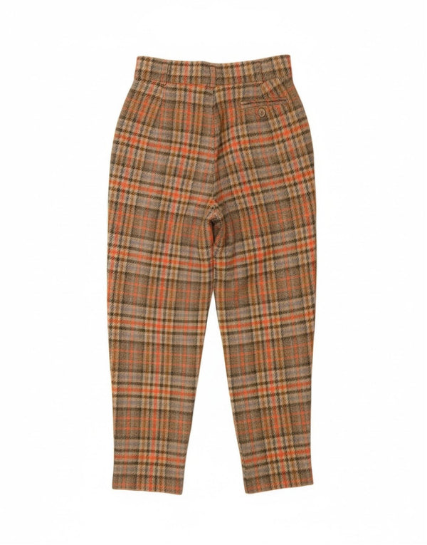 Vintage damskie spodnie chino z wysokim stanem IT 42 średnie W26 L26 wielokolorowe