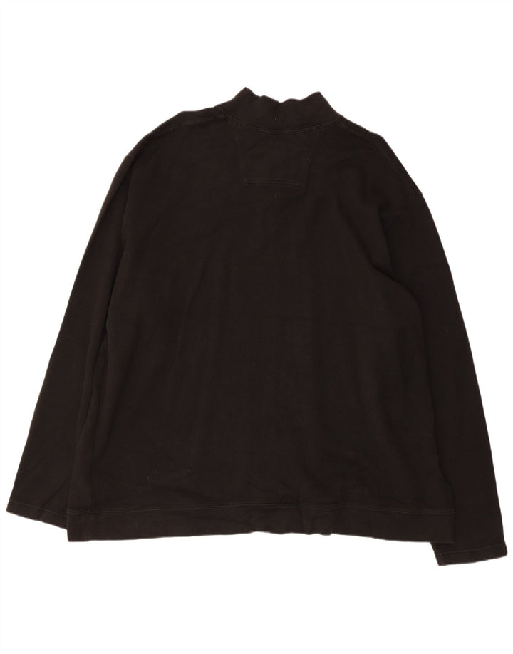 EDDIE BAUER Męski sweter z zamkiem błyskawicznym XL, czarny, bawełniany