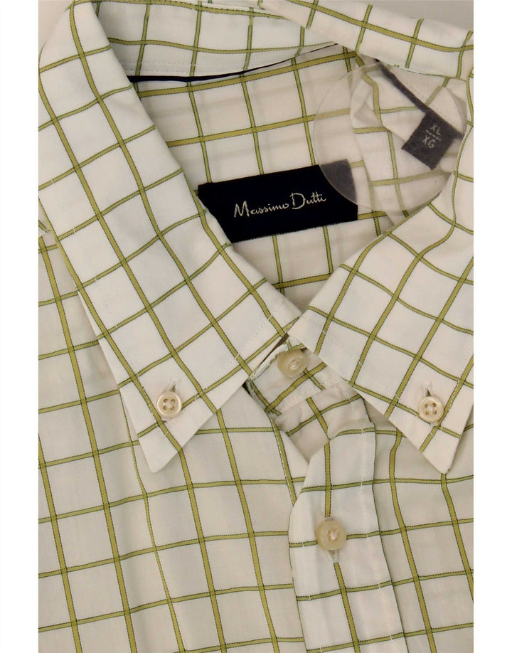 Koszula męska Massimo Dutti XL w białą kratkę