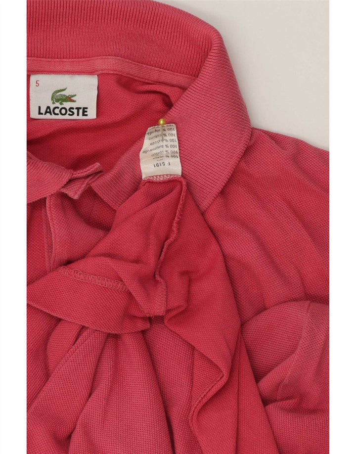 Męska koszulka polo Lacoste, rozmiar 5, duża, różowa, bawełniana