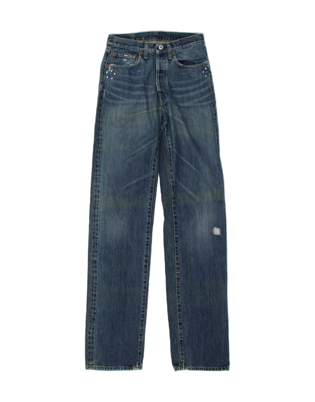 REPLAY Womens Straight Jeans W30 L34  Blue Vintage Replay and Second-Hand Replay from Messina Hembry 