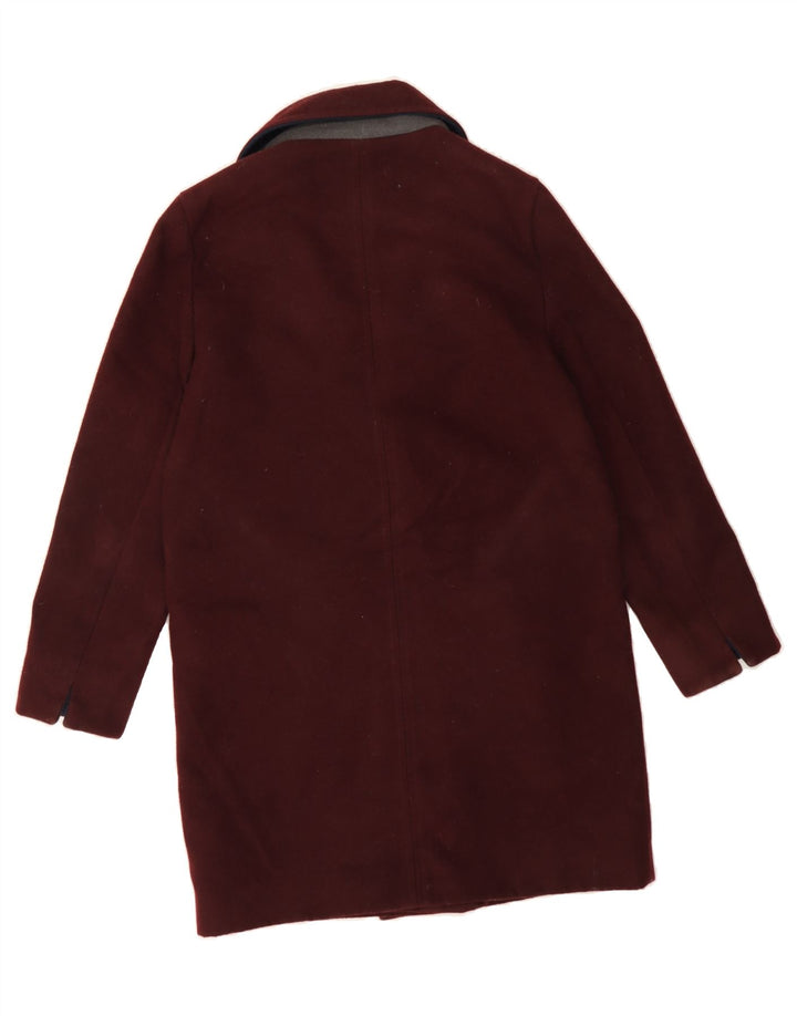 TOPSHOP Womens Overcoat UK 8 Small  Burgundy Polyester Vintage Topshop and Second-Hand Topshop from Messina Hembry 