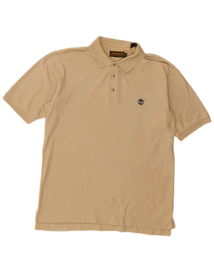Męska koszulka polo Timberland, mała, beżowa, bawełniana