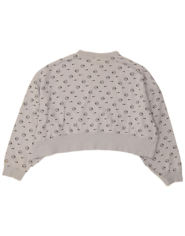 Damska bluza dresowa Nike Oversized Crop Graphic UK 14 Średni niebieski