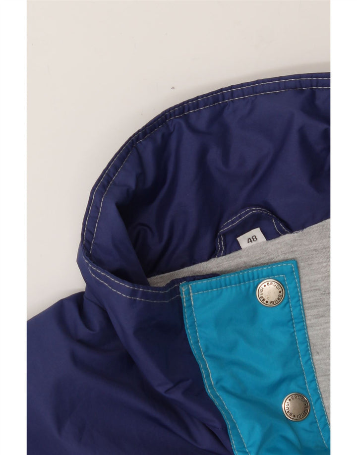 BRUGI Womens Oversized Tracksuit Top Jacket IT 48 XL Blue Colourblock Vintage Brugi and Second-Hand Brugi from Messina Hembry 