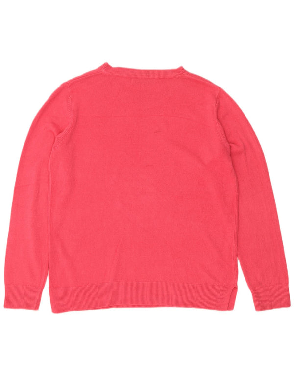 Marks & Spencer Damski sweter z dekoltem w łódkę, UK 14, duży, różowy
