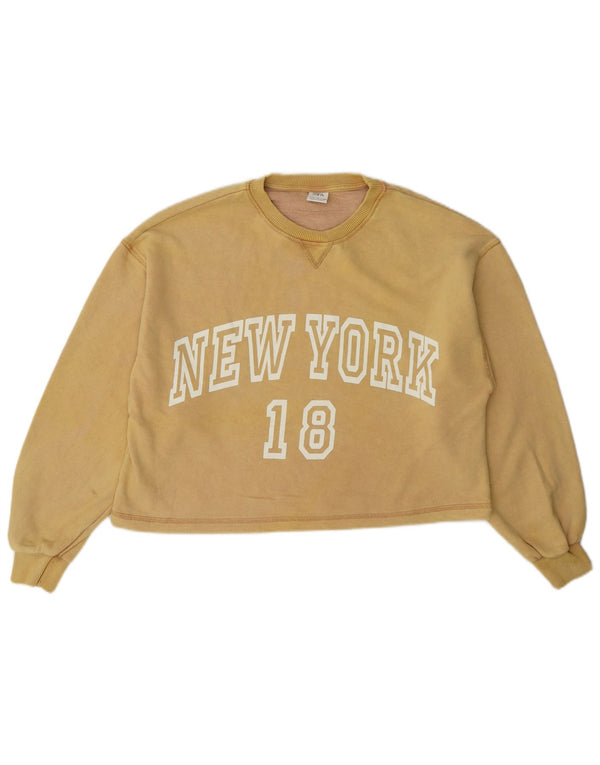 Dziewczęca bluza oversize z grafiką Zara 13-14 lat, żółta