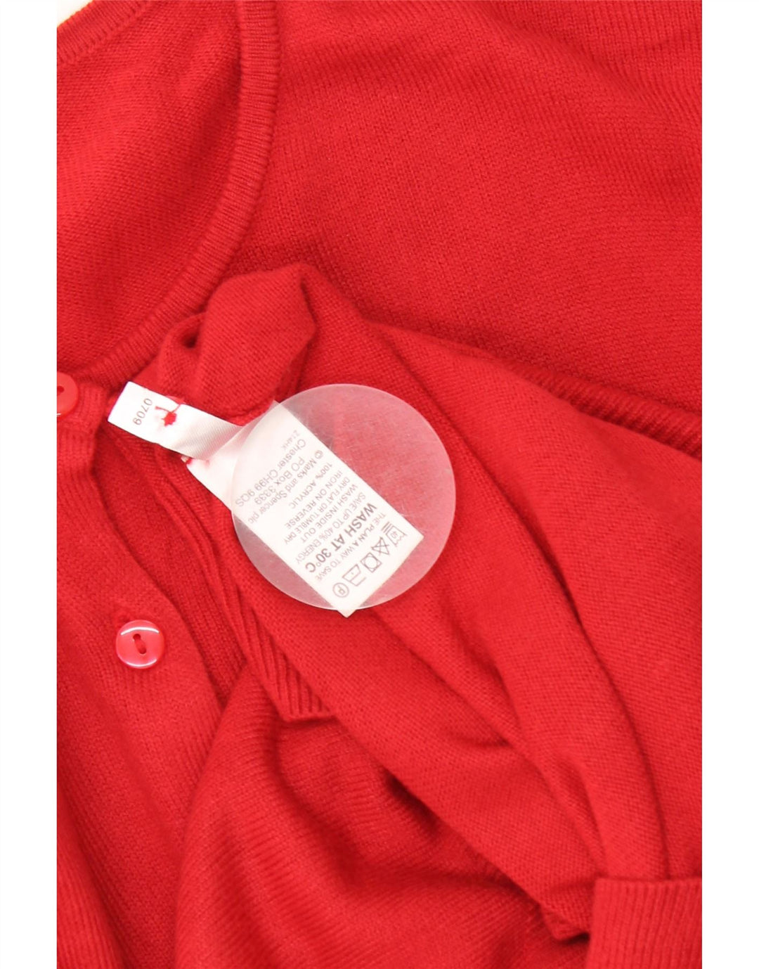 Marks & Spencer Damski sweter rozpinany UK 16, duży, czerwony akryl
