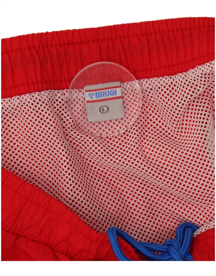 BRUGI Mens Swimming Shorts Large Red
