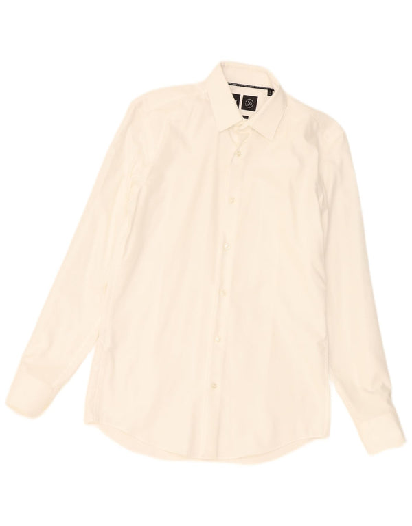 Koszula męska Hugo Boss Slim Fit, rozmiar 14 1/2 37, mała, biała bawełna