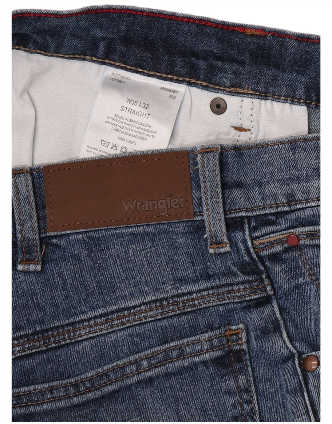 Męskie proste dżinsy Wrangler W36 L29 Niebieskie bawełniane