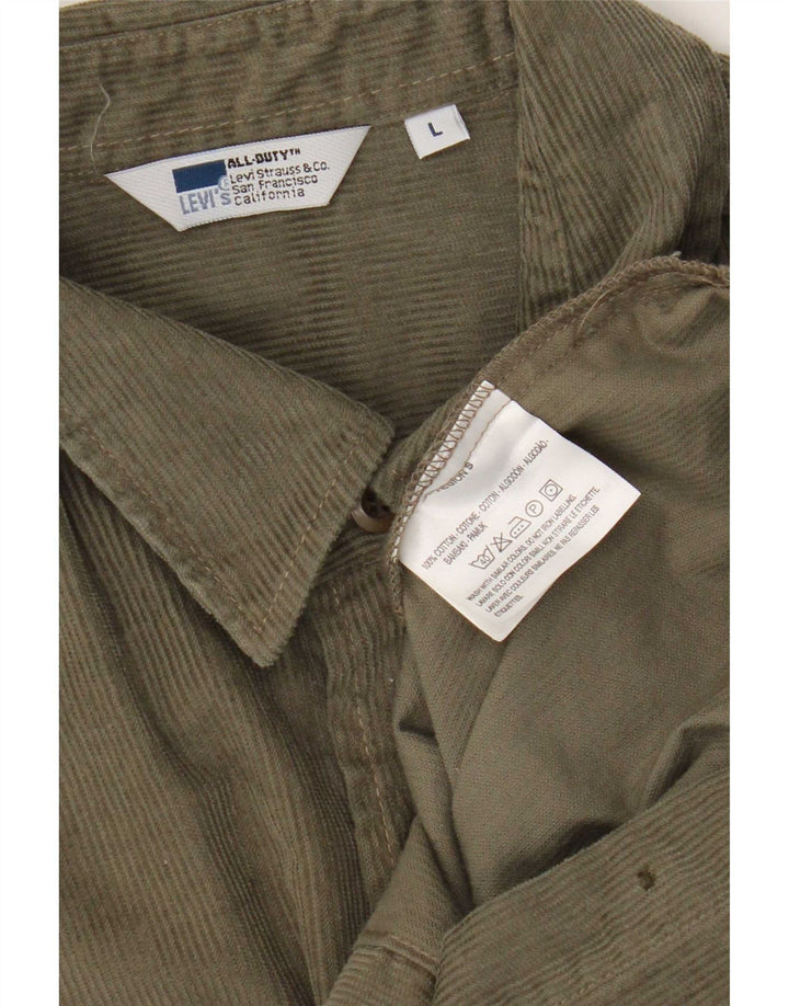 Męska koszula sztruksowa Levi's, duża, bawełniana w kolorze khaki