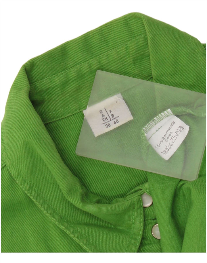 Vintage damska koszula oversize bez rękawów EU 40, średnia zielona bawełna