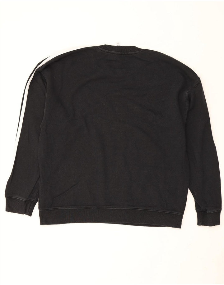 Damska bluza oversize Adidas, UK 12/14, średnia czarna bawełna