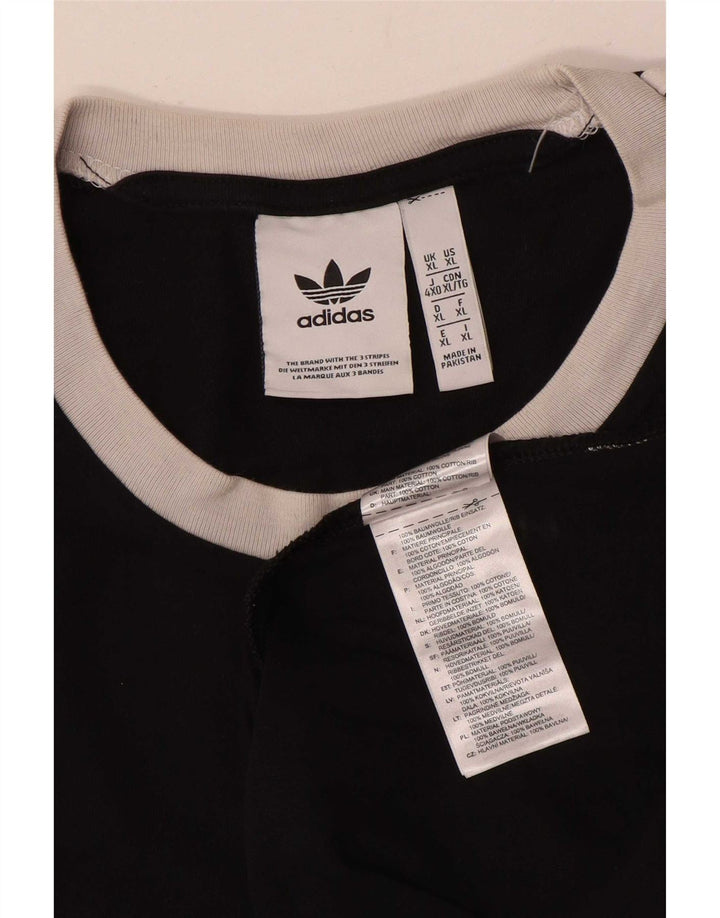 Adidas Męska Koszulka Top XL Czarna Bawełna
