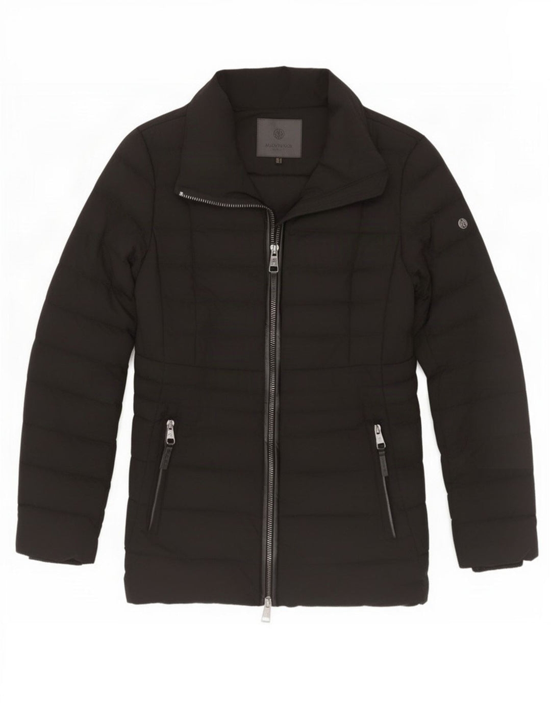 Damska ocieplana kurtka Massimo Dutti UK 10, mała, czarna, poliestrowa