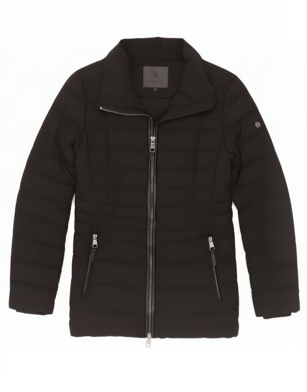 Damska ocieplana kurtka Massimo Dutti UK 10, mała, czarna, poliestrowa