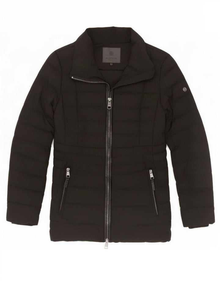 Damska ocieplana kurtka Massimo Dutti UK 10, mała, czarna, poliestrowa