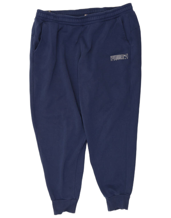 Męskie spodnie dresowe Puma Joggers 3XL Granatowe, bawełniane