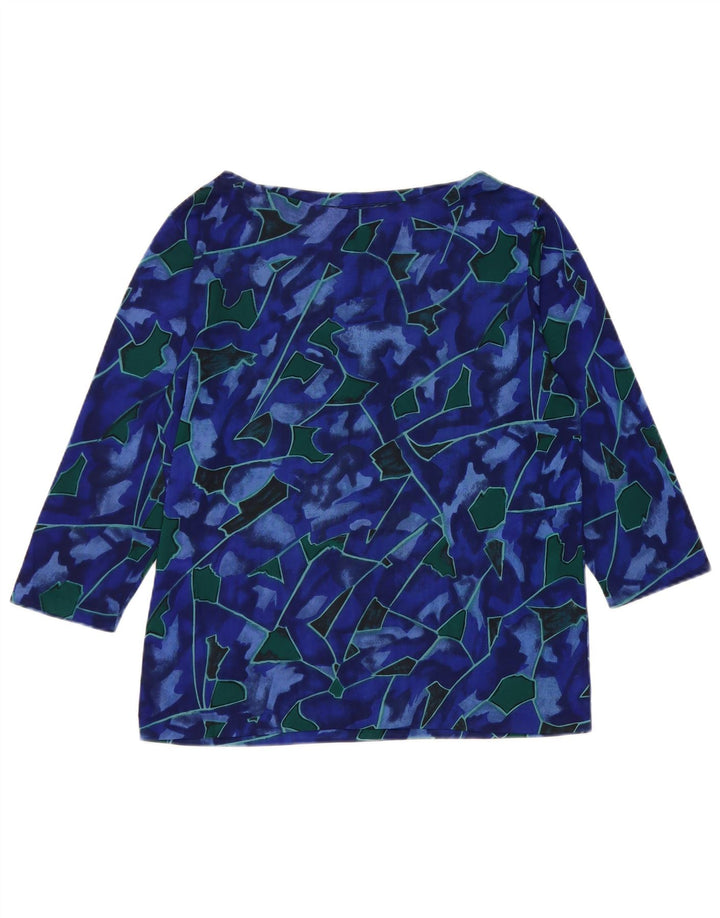 Damski top Valstar z abstrakcyjnym wzorem, rękaw 3/4, UK 18 XL, niebieski