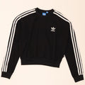 Damska bluza Adidas Crop Oversized Sweter UK 8 Mały czarny poliester
