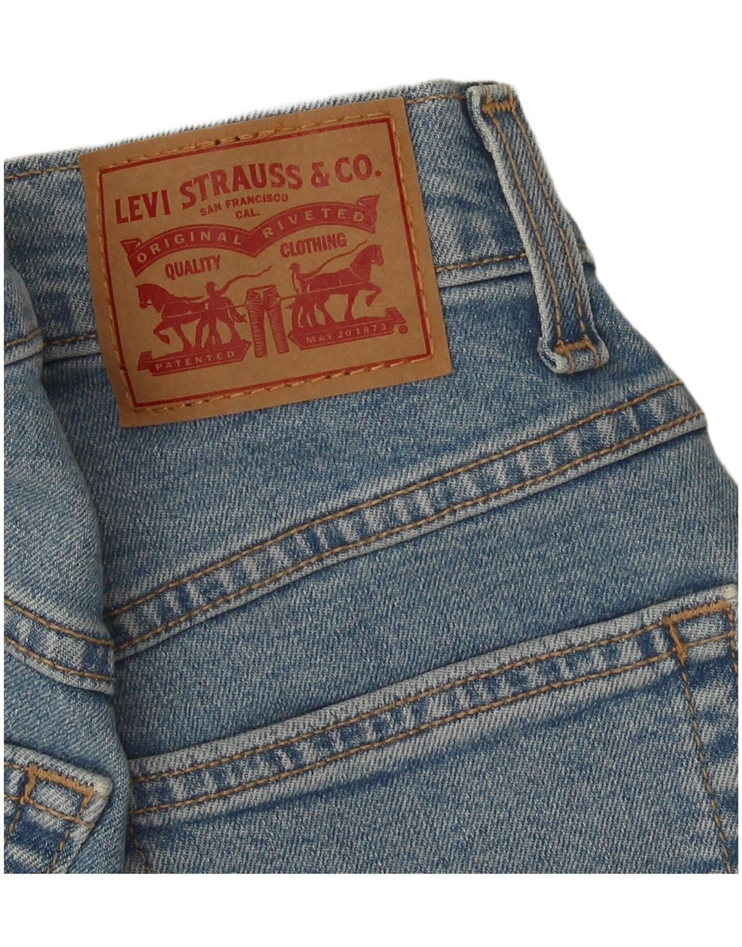 Damskie spodenki jeansowe Levi's W26 Small, niebieskie, bawełniane