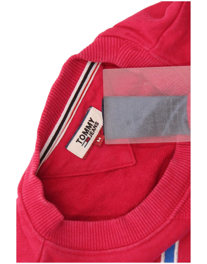 Damska bluza oversize Tommy Hilfiger z grafiką UK 14, średni róż