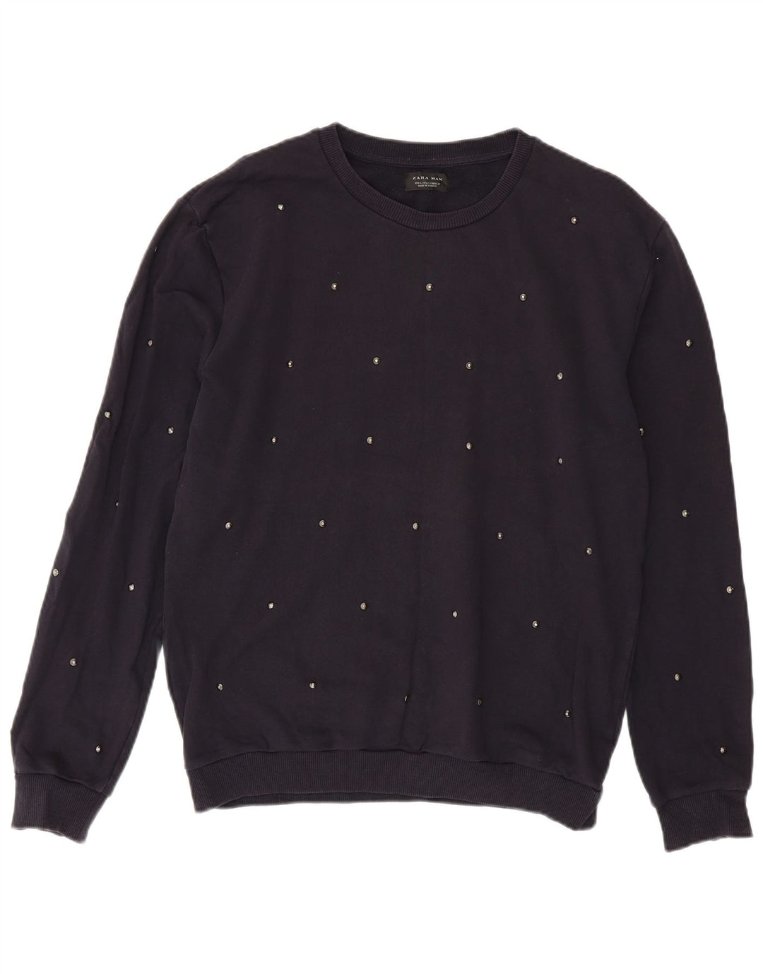 Bluza męska Zara, duża, bawełniana, granatowa
