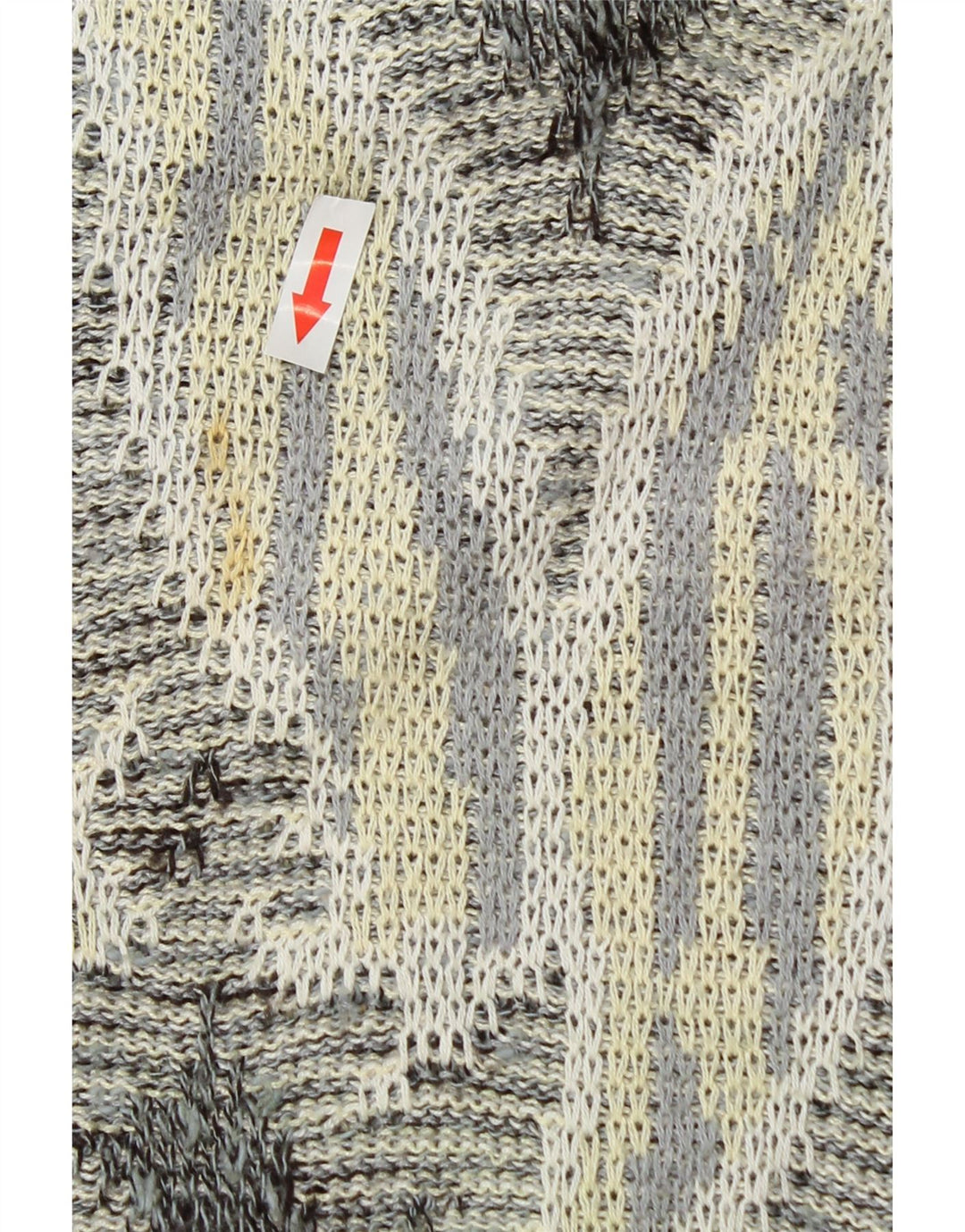 Męski sweter Monello z dekoltem w łódkę, duży, szary, bawełniany paisley