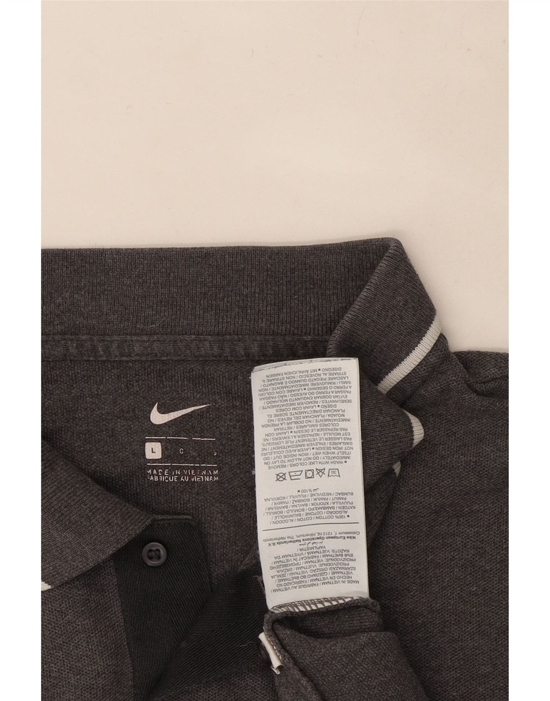 Męska koszulka polo Nike, duża, szara, bawełniana