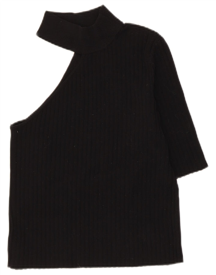 Damski top Zara na jedno ramię, UK 8, mały, czarny nylon