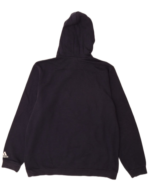 Męska bluza z kapturem Adidas Graphic XL granatowa, bawełniana