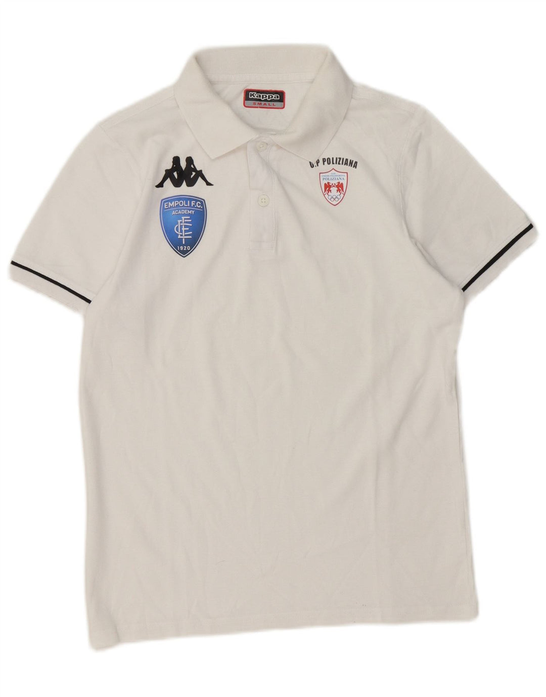Męska koszulka polo Kappa z grafiką, mała, biała
