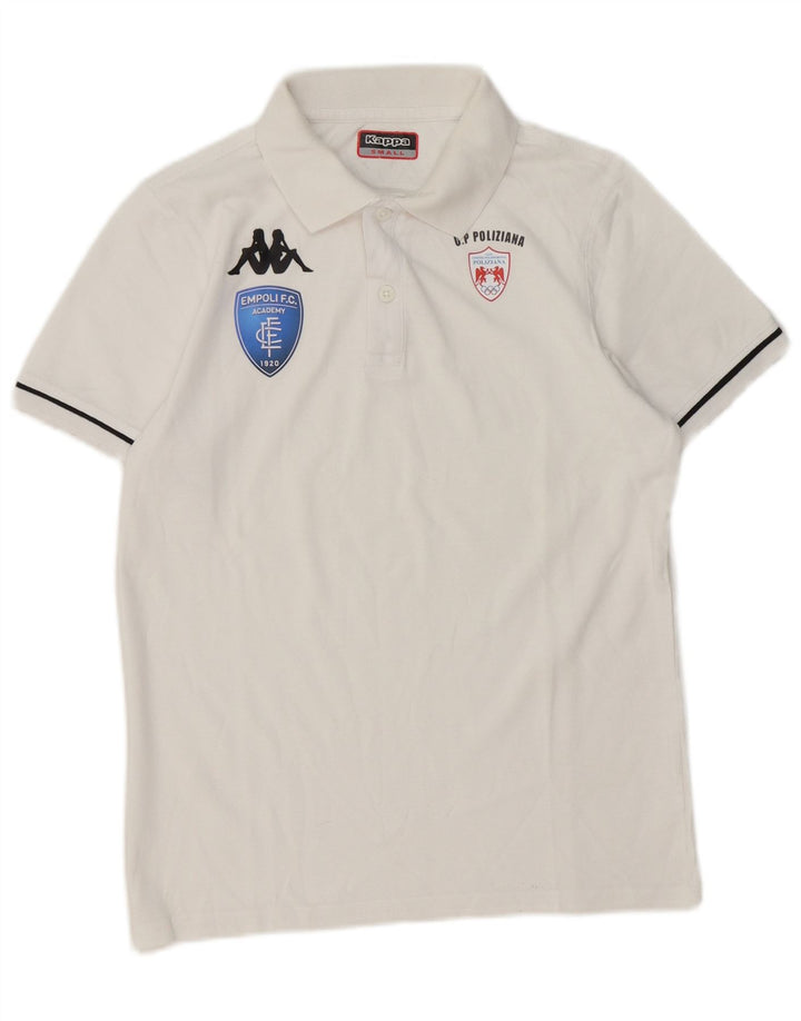 Męska koszulka polo Kappa z grafiką, mała, biała