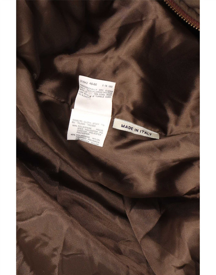 Max & Co. Damski płaszcz z kapturem, oversize, ocieplany, UK 16, duży, brązowy, poliester