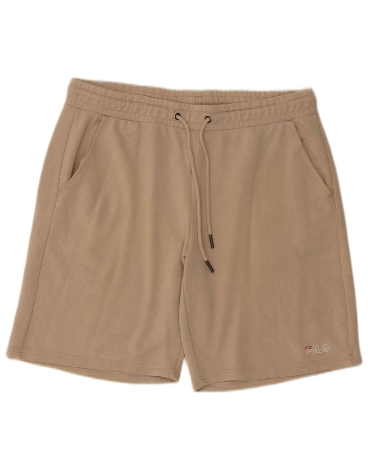 Męskie spodenki sportowe Fila XL, beżowe, bawełniane