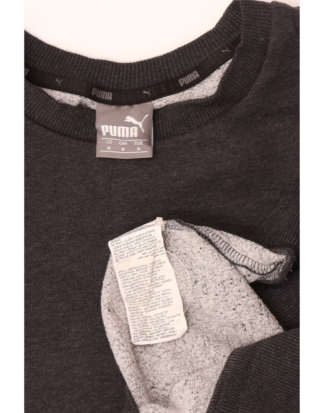 Męska bluza Puma Sweter Średnioszara bawełna