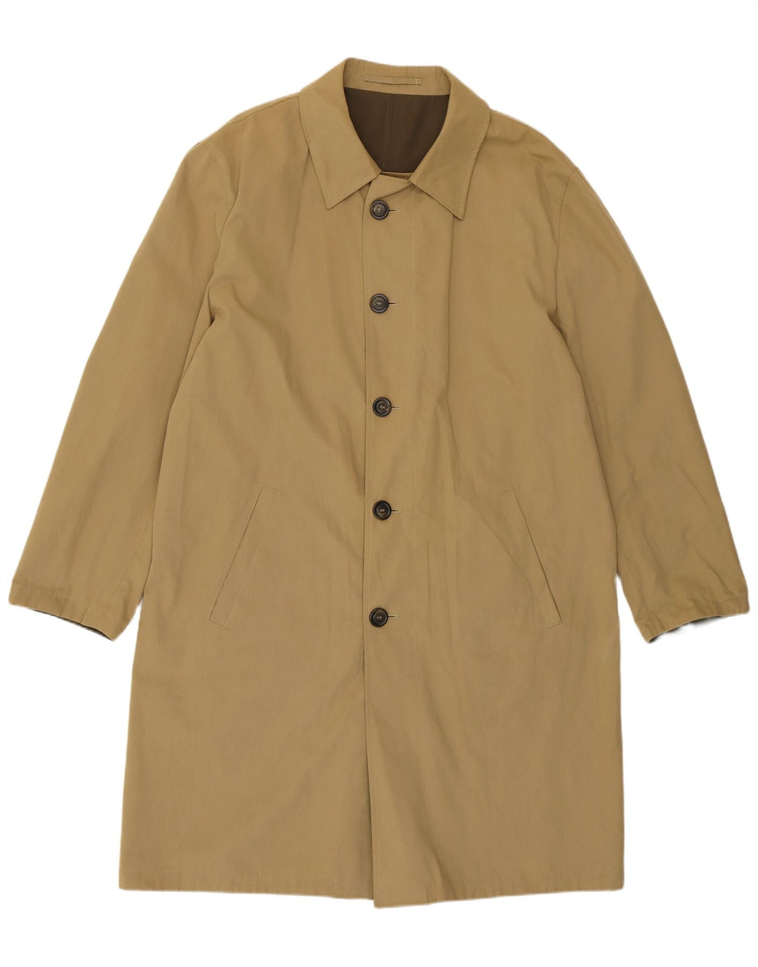 Miękki dwustronny płaszcz męski Ermenegildo Zegna IT 54 2XL Khaki Poliester