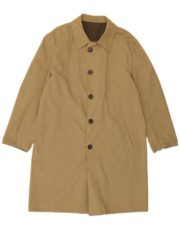 Miękki dwustronny płaszcz męski Ermenegildo Zegna IT 54 2XL Khaki Poliester