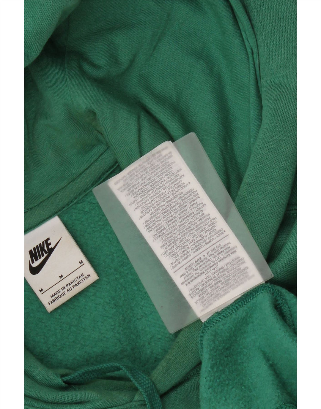 Męski sweter z kapturem Nike, średni zielony, bawełniany