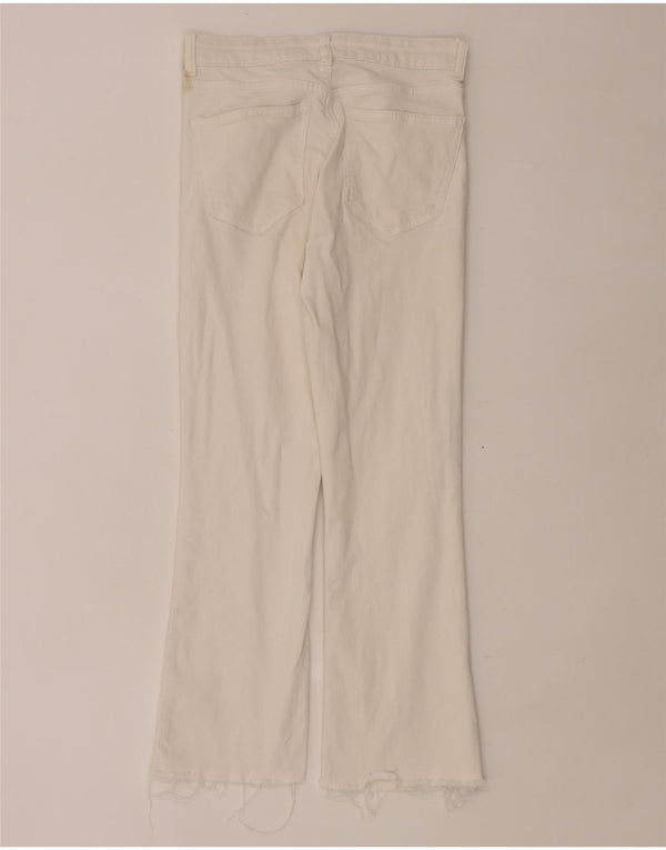 Dżinsy damskie Zara Crop Bootcut EU 38 Small W28 L24 Białe