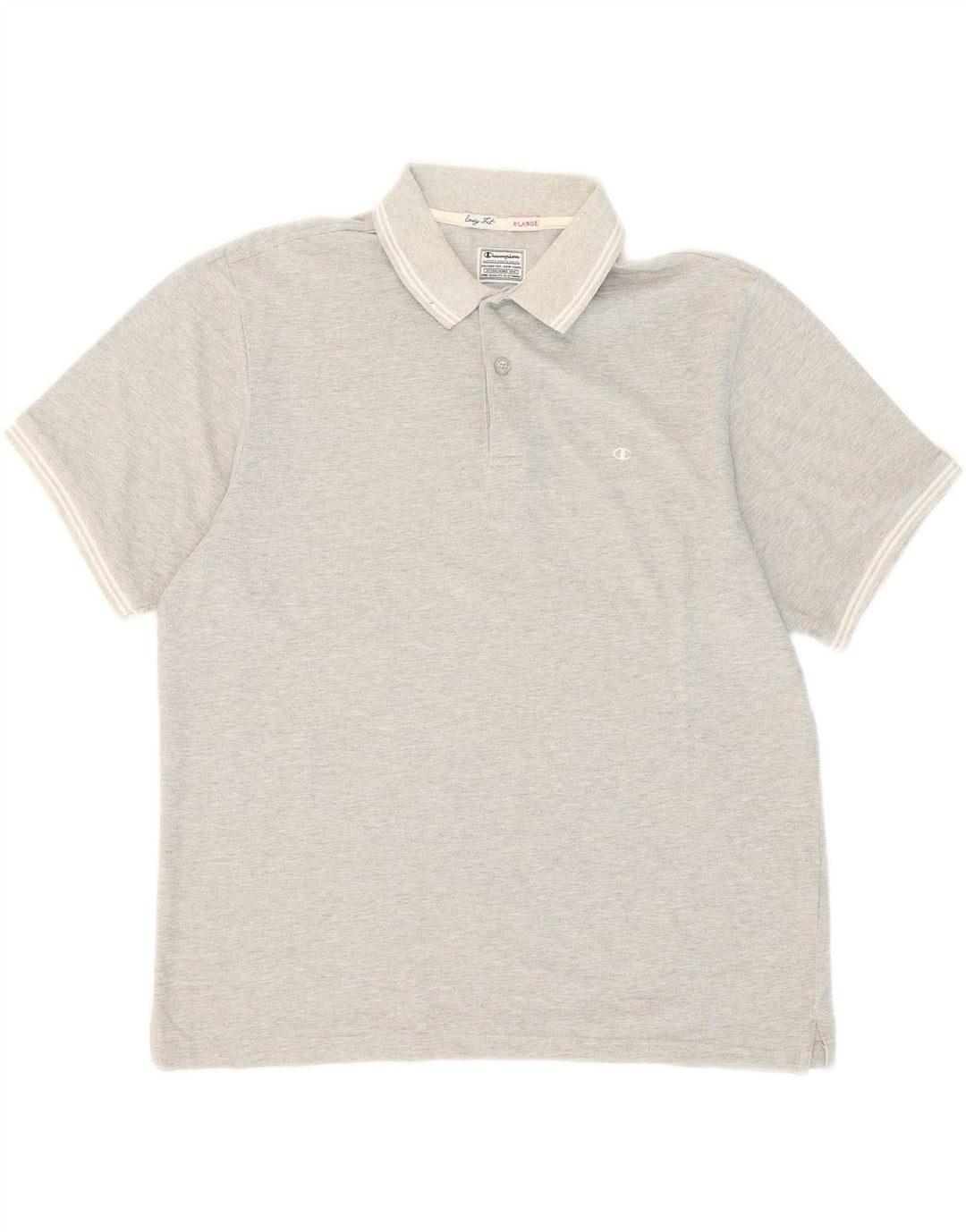 CHAMPION Mens Easy Fit Polo Shirt XL Grey Cotton Vintage Champion and Second-Hand Champion from Messina Hembry 