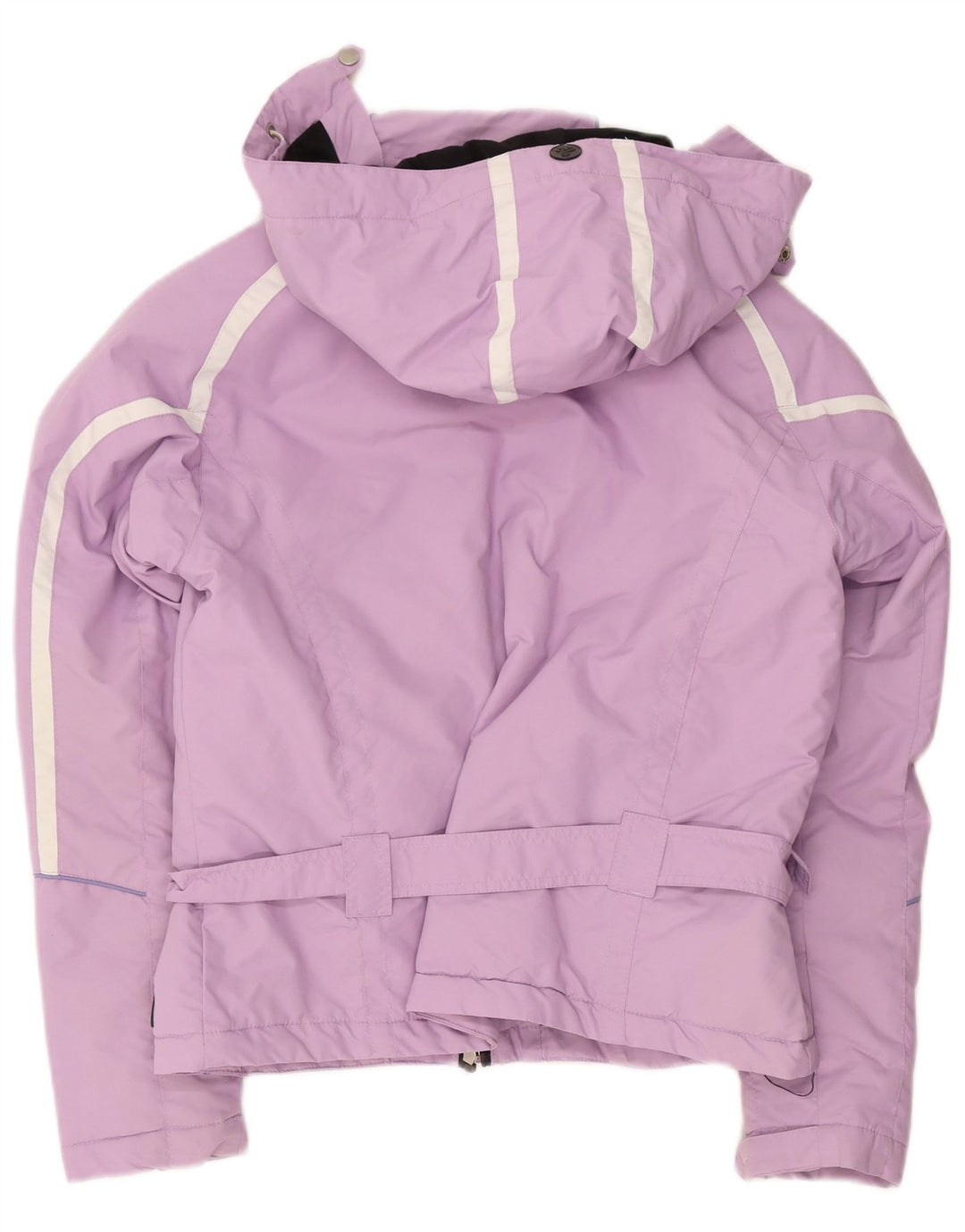 Damska kurtka narciarska z kapturem Brugi UK 16, duży, fioletowy, poliestrowy blok kolorów