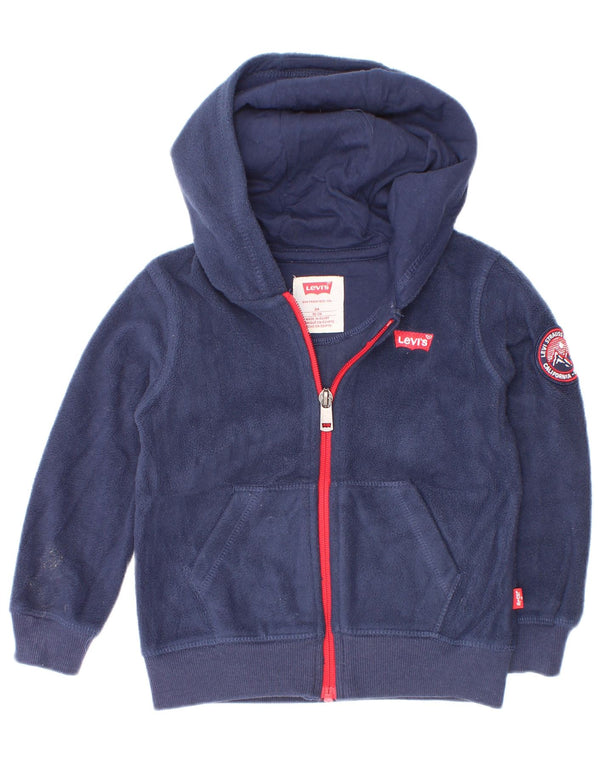 Sweter chłopięcy Levi's Baby Boys z zamkiem błyskawicznym 18-24 miesięcy Granatowy Poliester