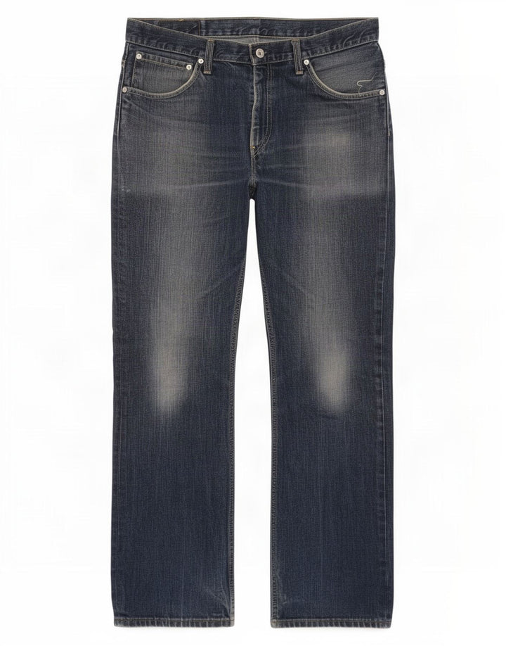 Męskie dżinsy Levi's 507 Bootcut W34 L34 Niebieska bawełna