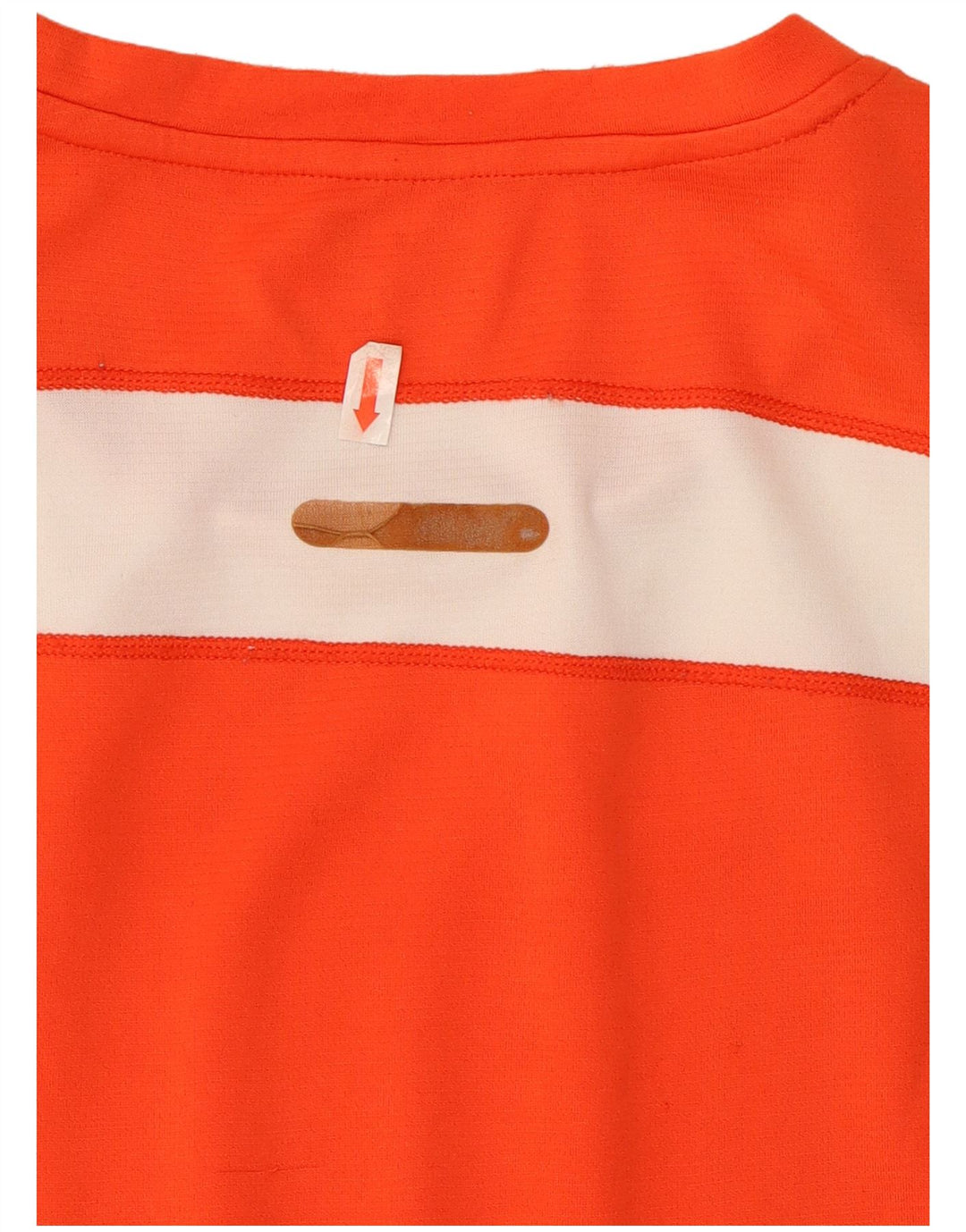 T-shirt męski New Balance Top, średni pomarańczowy, poliester z blokami kolorów