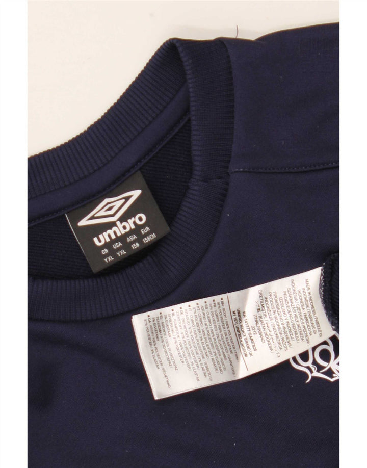 Bluza chłopięca Umbro z grafiką, 13-14 lat, XL, granatowa, poliester